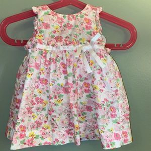 Chaps Baby Girl Pink Floral Dress w Bloomers 3 mo